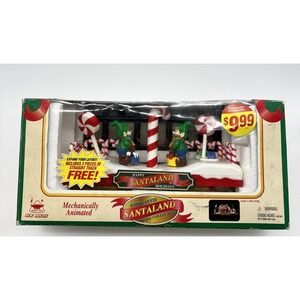 VTG 1997 Santaland "Painting Elves" Train Car w/Track New Bright Christmas